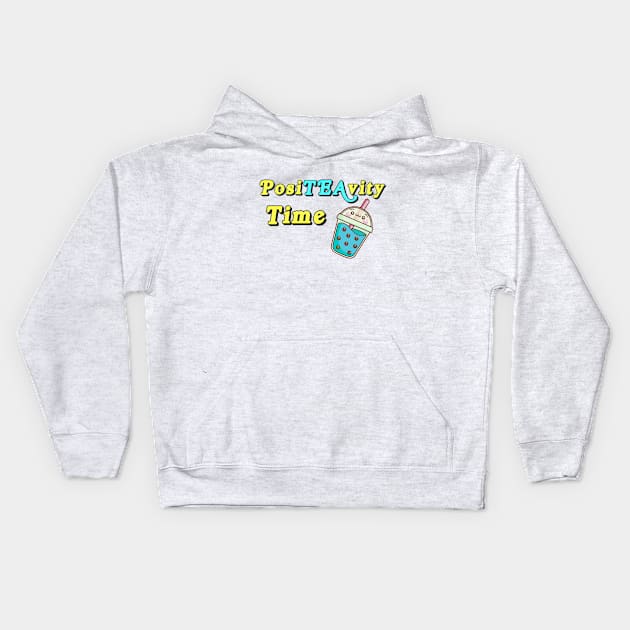 Cute boba tea Kids Hoodie by Blacklinesw9